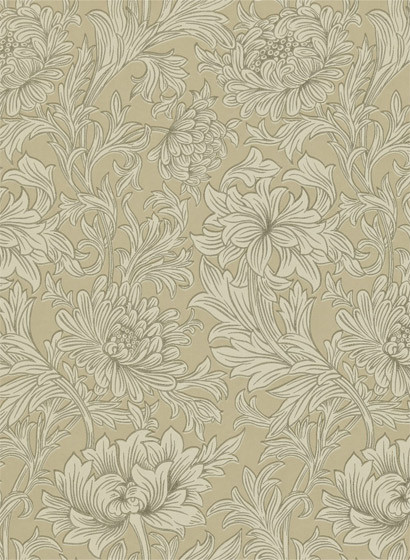Morris & Co Papier peint Chrysanthemum Toile - Ivory/ Gold-2917.4 Morris & Co Papier peint Chrysanthemum Toile - Ivory/ Gold-2917.4