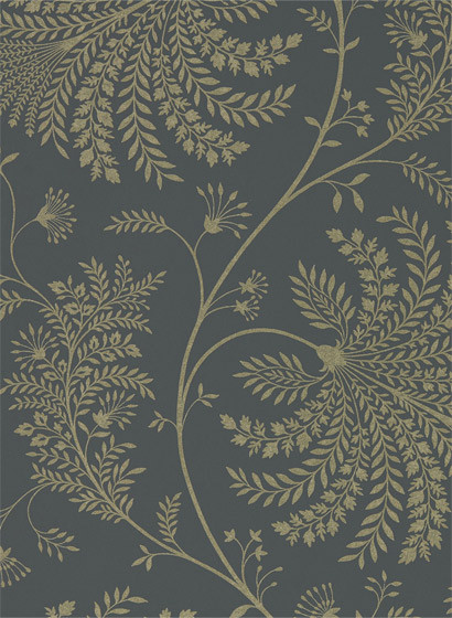 Tapete Mapperton von Sanderson - Graphite/ Gilver-2949.7