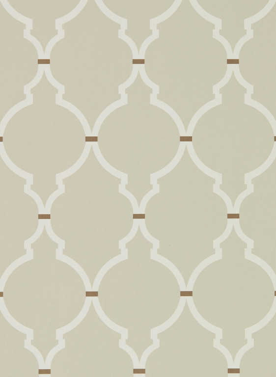 Sanderson Wallpaper Empire Trellis Linen/ Cream-2950.3