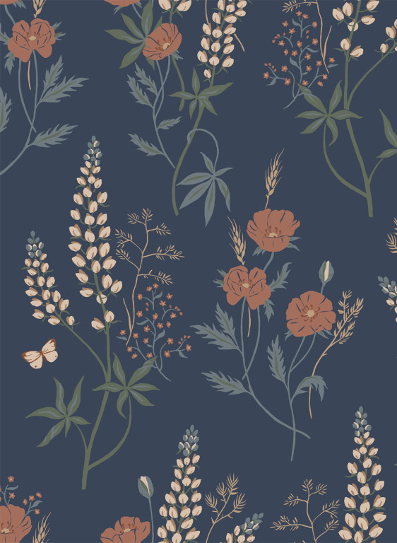 Sandberg Carta da parati Emma - Classic Blue-2978.6 Sandberg Carta da parati Emma - Classic Blue-2978.6