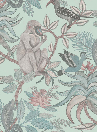 Afrikanische Tapete Savuti von Cole & Son - Duckegg/ Multi-3024.5 Afrikanische Tapete Savuti von Cole & Son - Duckegg/ Multi-3024.5