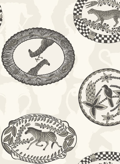 Tapete Matrinah von Cole & Son - Black/ White-3032.1 Tapete Matrinah von Cole & Son - Black/ White-3032.1