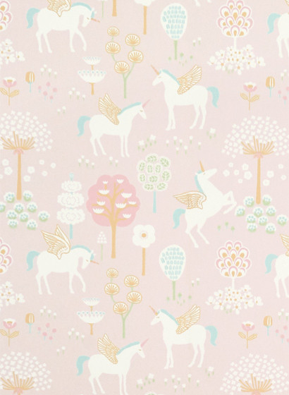Majvillan Tapete True Unicorns - Soft Pink/ Turquoise-3084.3 Majvillan Tapete True Unicorns - Soft Pink/ Turquoise-3084.3