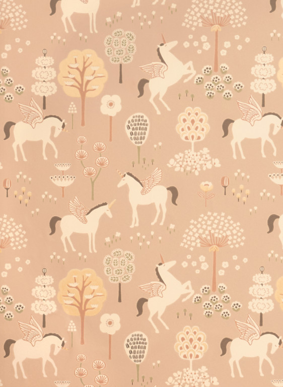 Majvillan Wallpaper True Unicorns - Old Pink-3084.6 Majvillan Wallpaper True Unicorns - Old Pink-3084.6