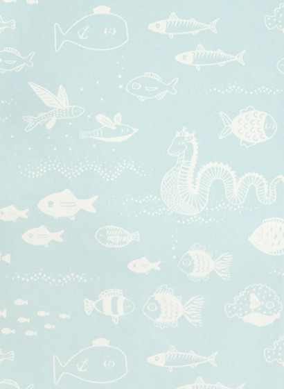 Majvillan Carta da parati The Big Blue - Dusty Blue/ Cream White-3087.1 Majvillan Carta da parati The Big Blue - Dusty Blue/ Cream White-3087.1