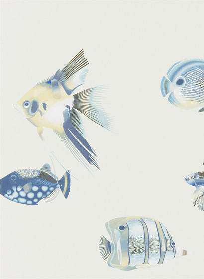 Fischtapete Kamanu von Harlequin - Indigo/ Pebble-3114.2 Fischtapete Kamanu von Harlequin - Indigo/ Pebble-3114.2