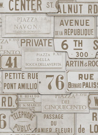 Mindthegap Carta da parati Vintage Signs-3172 Mindthegap Carta da parati Vintage Signs-3172