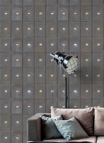Mindthegap Carta da parati Industrial Metal Cabinets-3230 Mindthegap Carta da parati Industrial Metal Cabinets-3230