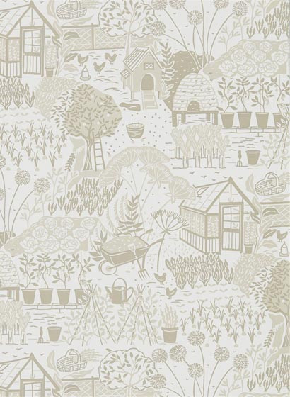 Tapete The Allotment von Sanderson - Linen-3301.3