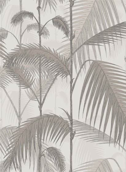 Cole & Son Papier peint Palm Jungle Icons - Stone & Taupe-3355.3 Cole & Son Papier peint Palm Jungle Icons - Stone & Taupe-3355.3