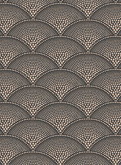 Cole & Son Papier peint Feather Fan Icons - Charcoal/ Bronze-3356.2