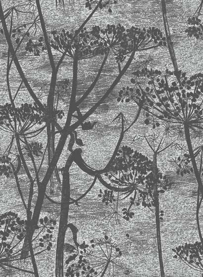 Cole & Son Papier peint Cow Parsley Icons - Charcoal-3364.1 Cole & Son Papier peint Cow Parsley Icons - Charcoal-3364.1