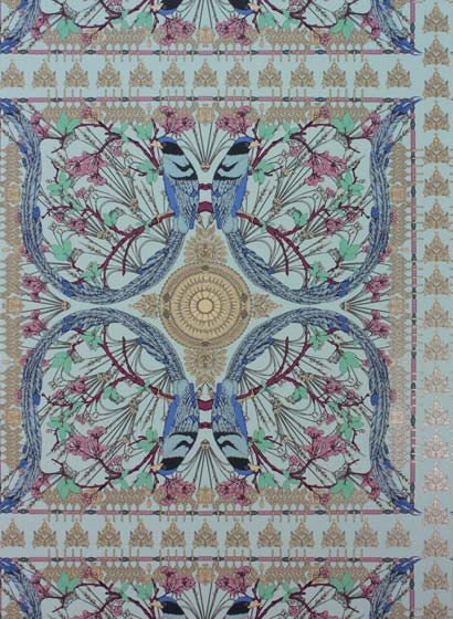 Matthew Williamson Papier peint Lyrebird - Aqua-3368.1 Matthew Williamson Papier peint Lyrebird - Aqua-3368.1