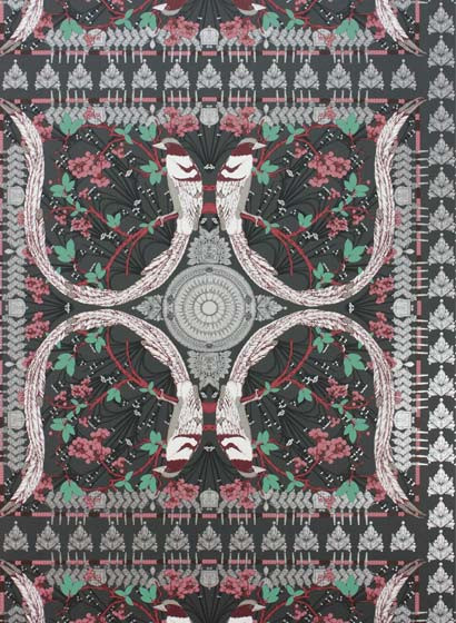 Matthew Williamson Carta da parati Lyrebird - Black-3368.4 Matthew Williamson Carta da parati Lyrebird - Black-3368.4