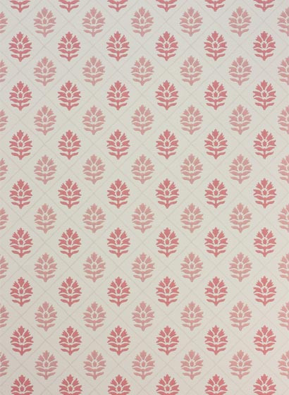 Nina Campbell Papier peint Camille - Coral/ Pink-3378.5 Nina Campbell Papier peint Camille - Coral/ Pink-3378.5