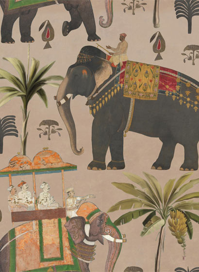 Elefanten Tapete The Procession von MINDTHEGAP - WP20258-3456.2 Elefanten Tapete The Procession von MINDTHEGAP - WP20258-3456.2
