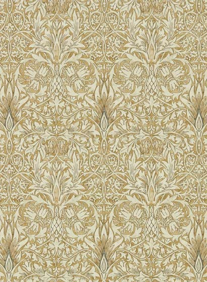 Tapete Snakeshead von Morris & Co. - Gold/ Linen-3505.1 Tapete Snakeshead von Morris & Co. - Gold/ Linen-3505.1