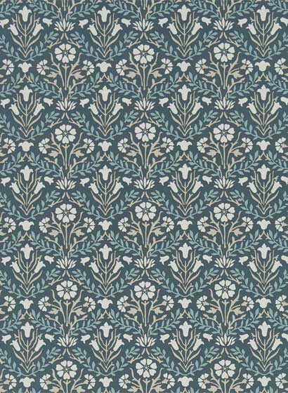 Tapete Morris Bellflowers von Morris & Co. - Indigo/ Linen-3507.1 Tapete Morris Bellflowers von Morris & Co. - Indigo/ Linen-3507.1