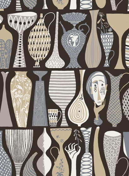 Stig Lindberg Tapete Potteri von Boras - 1758-3513.1 Stig Lindberg Tapete Potteri von Boras - 1758-3513.1