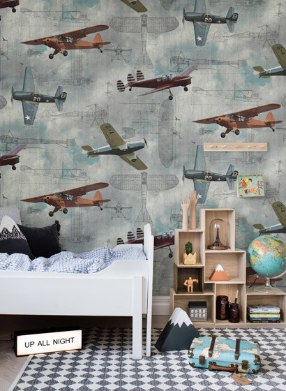 Rebel Walls Mural FlugzeugAero Show-3528