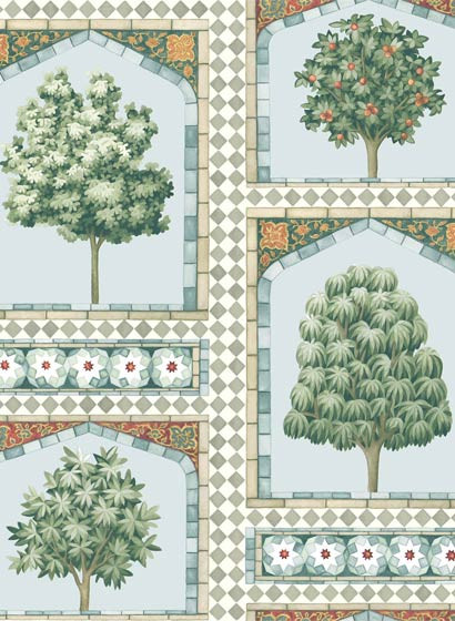 Cole & Son Carta da parati Sultan's Palace - Print Room Blue & Duck Egg-3561.2 Cole & Son Carta da parati Sultan's Palace - Print Room Blue & Duck Egg-3561.2