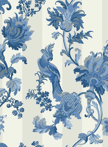 Streifentapete Zerzura von Cole & Son - China Blue-3573.3