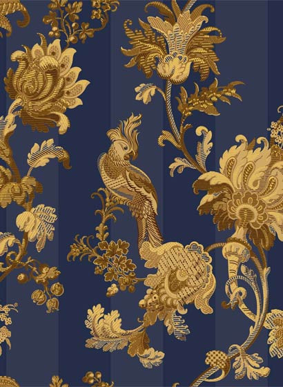 Streifentapete Zerzura von Cole & Son - Royal Blue & Gold-3573.5 Streifentapete Zerzura von Cole & Son - Royal Blue & Gold-3573.5