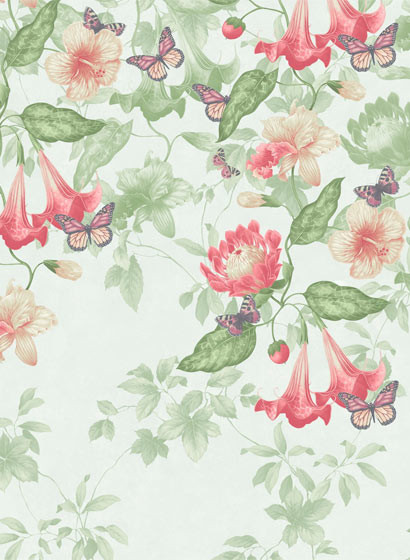 Little Greene Carta da parati Asterid - Mint-3575.2 Little Greene Carta da parati Asterid - Mint-3575.2
