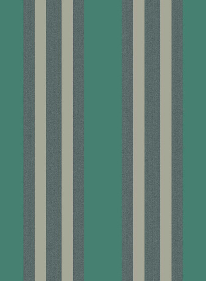 Cole & Son Papier peint Polo Stripe - Teal/ Gilver-3604.4 Cole & Son Papier peint Polo Stripe - Teal/ Gilver-3604.4