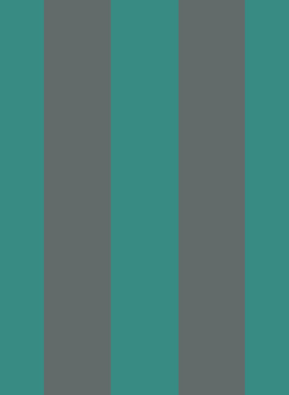 Cole & Son Papier peint Glastonbury Stripe - Teal/ Charcoal-3610.2 Cole & Son Papier peint Glastonbury Stripe - Teal/ Charcoal-3610.2