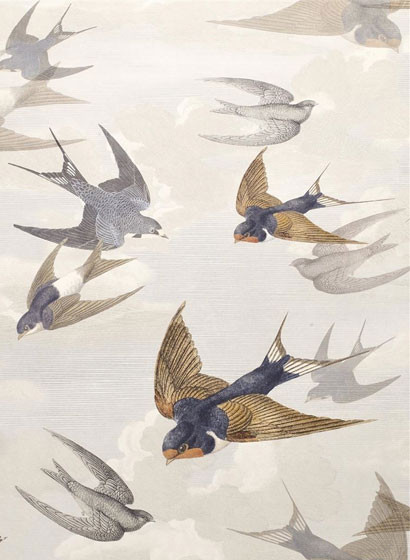 John Derian Papier peint Chimney Swallows-3663 John Derian Papier peint Chimney Swallows-3663