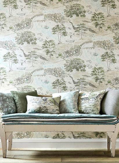 Sanderson Wallpaper Sea Houses-3677 Sanderson Wallpaper Sea Houses-3677