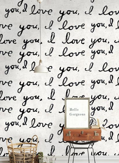 Mindthegap Carta da parati I Love You-3833 Mindthegap Carta da parati I Love You-3833