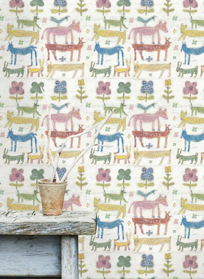 Mindthegap Papier peint Stacked Animals-3837 Mindthegap Papier peint Stacked Animals-3837