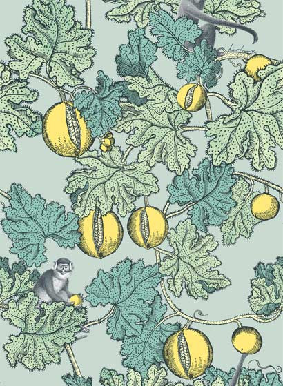 Tapete Frutto Proibito von Cole & Son - Seafoam & Lemon-3886.2 Tapete Frutto Proibito von Cole & Son - Seafoam & Lemon-3886.2