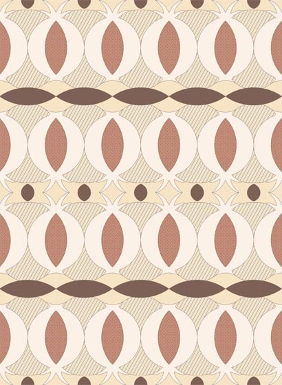 Ailanto Carta da parati Melograno Grande - Terracotta & Biscuit-3921.3