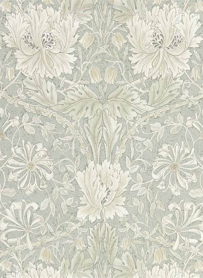 Morris & Co. Tapete Pure Honeysuckle & Tulip - Grey Blue-3929.3 Morris & Co. Tapete Pure Honeysuckle & Tulip - Grey Blue-3929.3