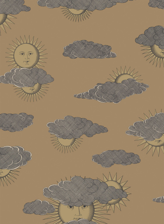 Cole & Son Carta da parati Soli e Nuvole - Gold on Gold-9949.6