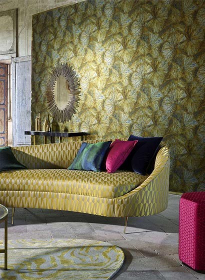 Seerosen Tapete Taisho Deco von Zoffany-4033 Seerosen Tapete Taisho Deco von Zoffany-4033