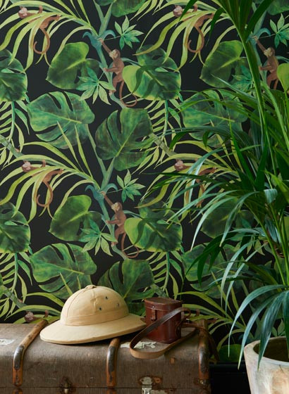 Clarke & Clarke Carta da parati Monkey Business-4050 Clarke & Clarke Carta da parati Monkey Business-4050