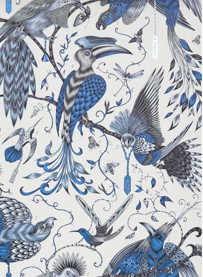 Clarke & Clarke Wallpaper Audubon Blue-4056.2