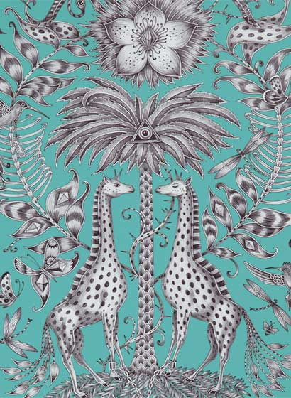 Streifentapete Kruger von Clarke & Clarke - Teal-4058.8 Streifentapete Kruger von Clarke & Clarke - Teal-4058.8