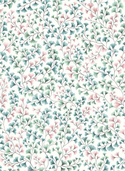 Cole & Son Carta da parati Maidenhair - Petrol/ Blush-4075.3
