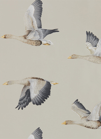 Gänse Tapete Elysian Geese von Sanderson - Gilver-4081.4 Gänse Tapete Elysian Geese von Sanderson - Gilver-4081.4