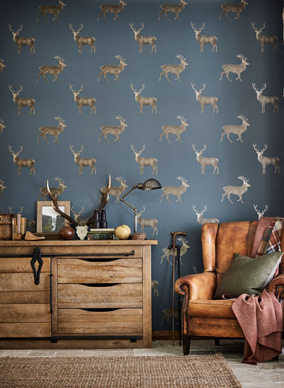 Sanderson Wallpaper Evesham Deer-4086 Sanderson Wallpaper Evesham Deer-4086