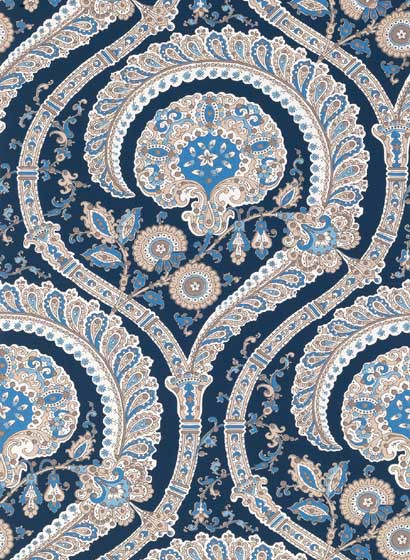 Tapete Les Indiennes von Nina Campbell - Blue-4207.2 Tapete Les Indiennes von Nina Campbell - Blue-4207.2