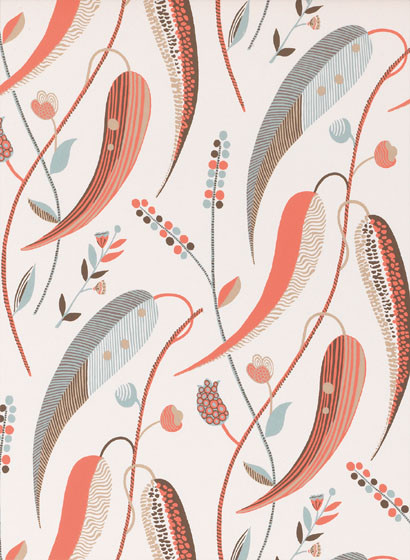 Tapete Colbert von Nina Campbell - Coral/ Aqua-4210.6