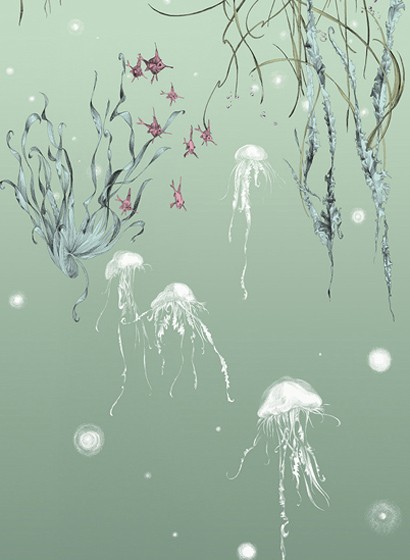 Edmond Petit Papier peint Nautilus/ Méduses/ Nénuphars-4469 Edmond Petit Papier peint Nautilus/ Méduses/ Nénuphars-4469