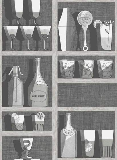 Fornasetti Tapete Cocktails von Cole and Son-5203 Fornasetti Tapete Cocktails von Cole and Son-5203
