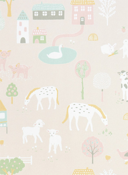 Bauernhoftapete My Farm von Majvillan - Soft Pink-5207.3 Bauernhoftapete My Farm von Majvillan - Soft Pink-5207.3